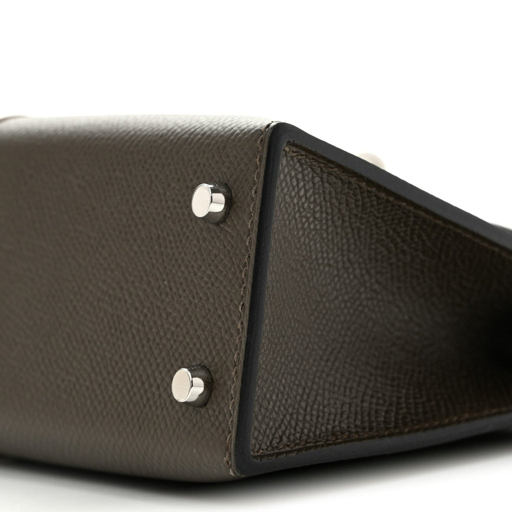 Epsom Casaque Mini Kelly Sellier 20 Vert Loden Dune Dark Bronze