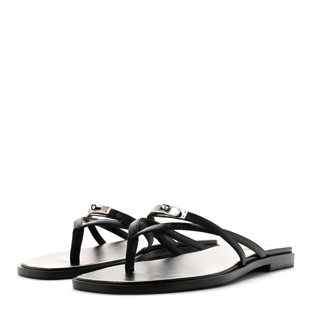 Calfskin Miss Sandals 38 Black