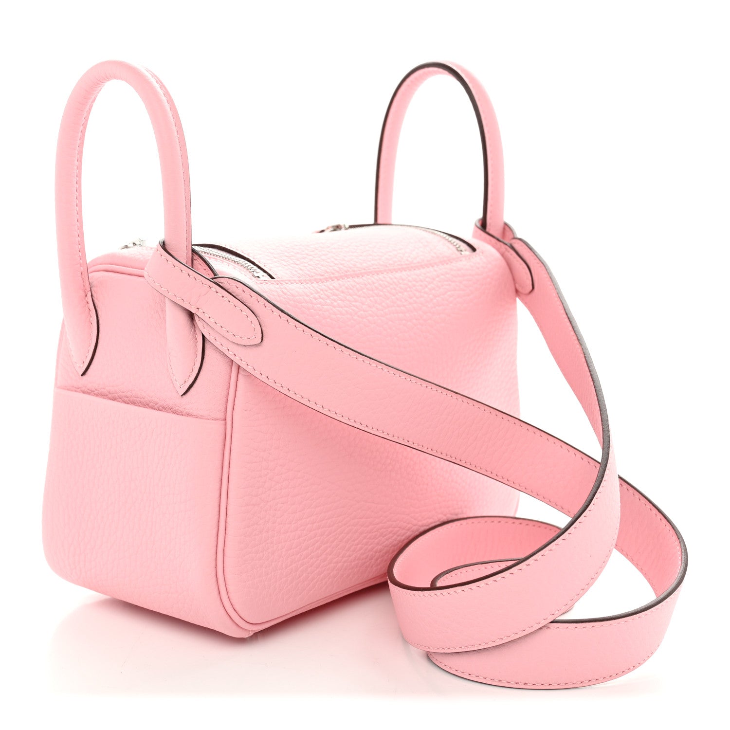 Taurillon Clemence Verso Mini Lindy 20 Rose Sakura Gris Perle