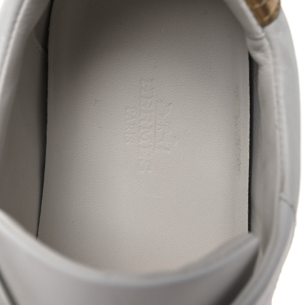 Metallic Calfskin Womens Advantage Sneakers 39.5 White Dore