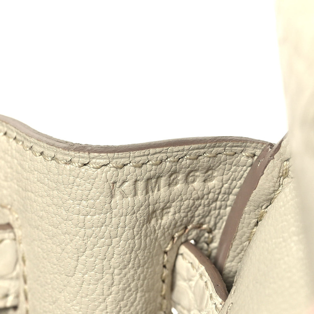 Matte Alligator Birkin 25 Beton
