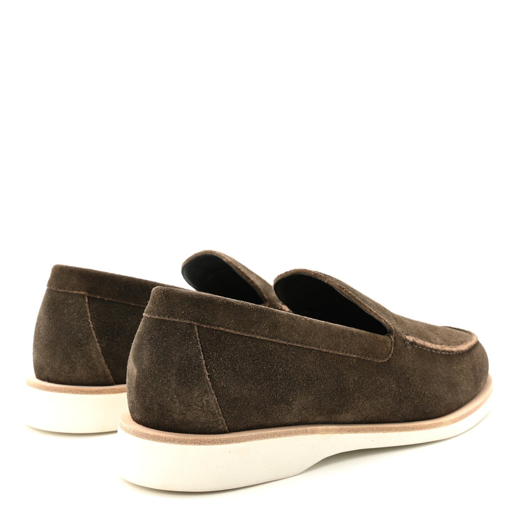 Suede Calfskin Mens Low Loafers 41.5 Ecorce