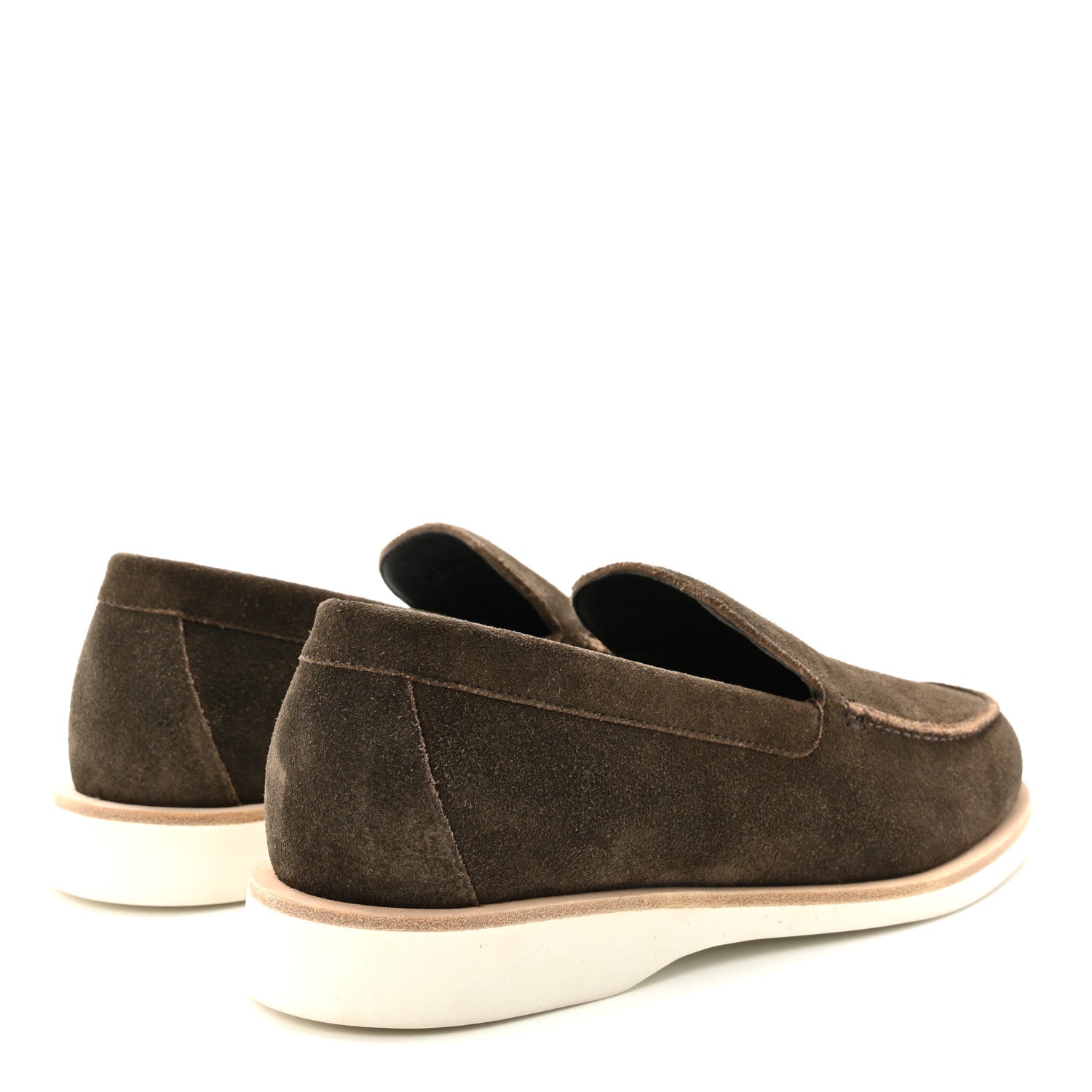 Suede Calfskin Mens Low Loafers 41.5 Ecorce