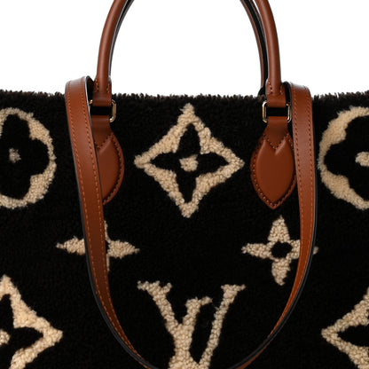 Shearling Monogram Giant Teddy Onthego GM Marron