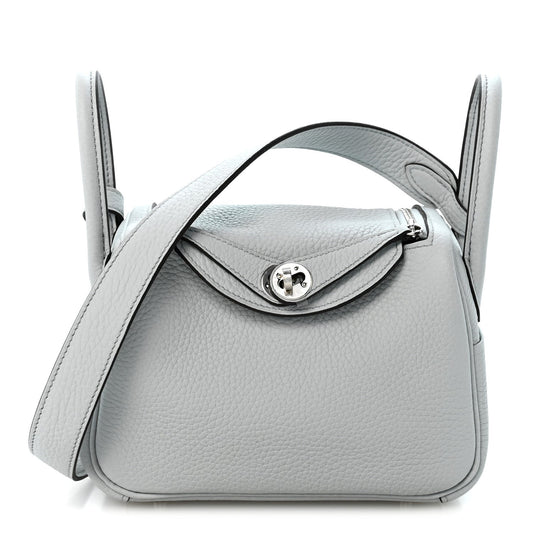 Taurillon Clemence Mini Lindy 20 Bleu Pale
