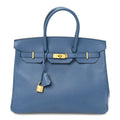 Epsom Birkin 35 Bleu Agate