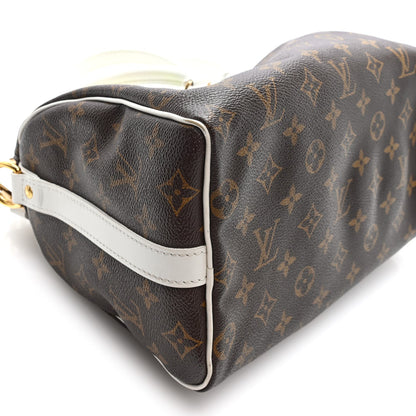 Monogram LV Match Speedy Bandouliere 25 White