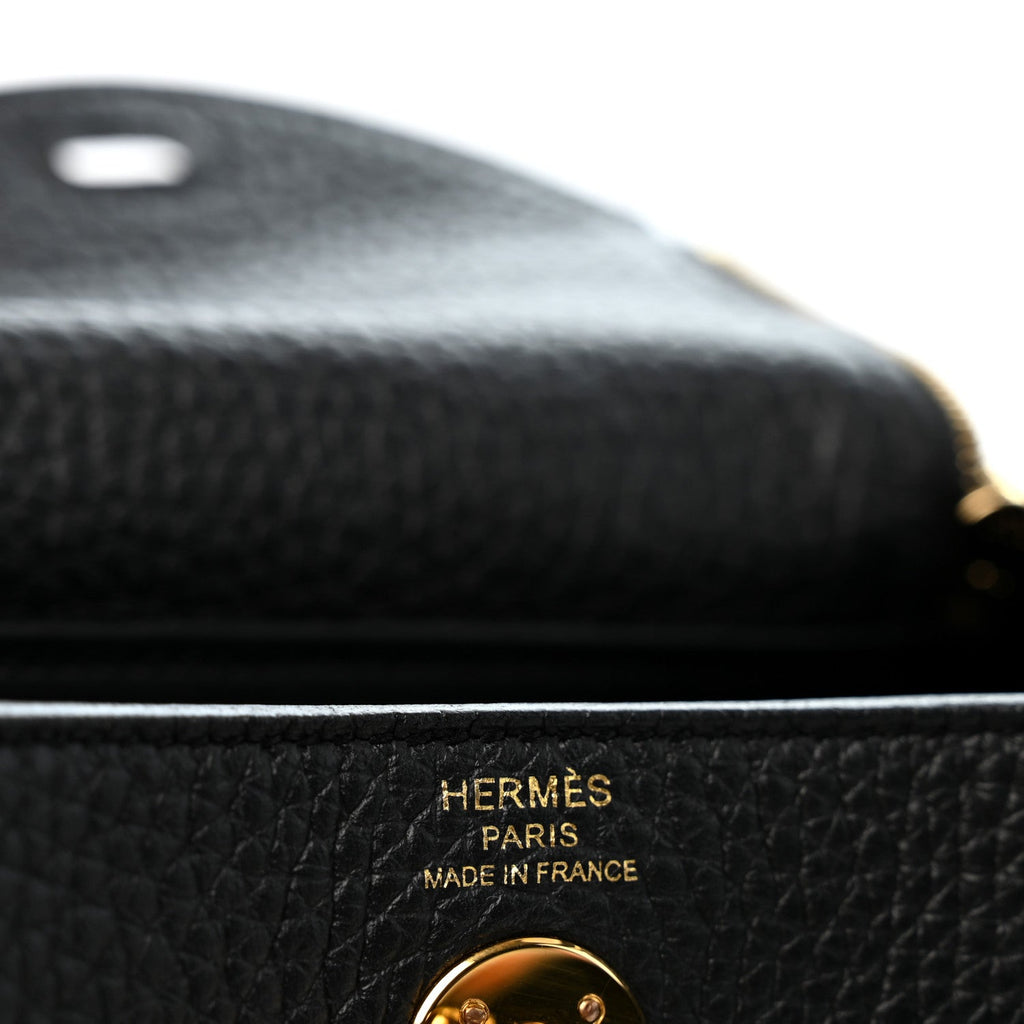 Taurillon Clemence Mini Lindy 20 Black