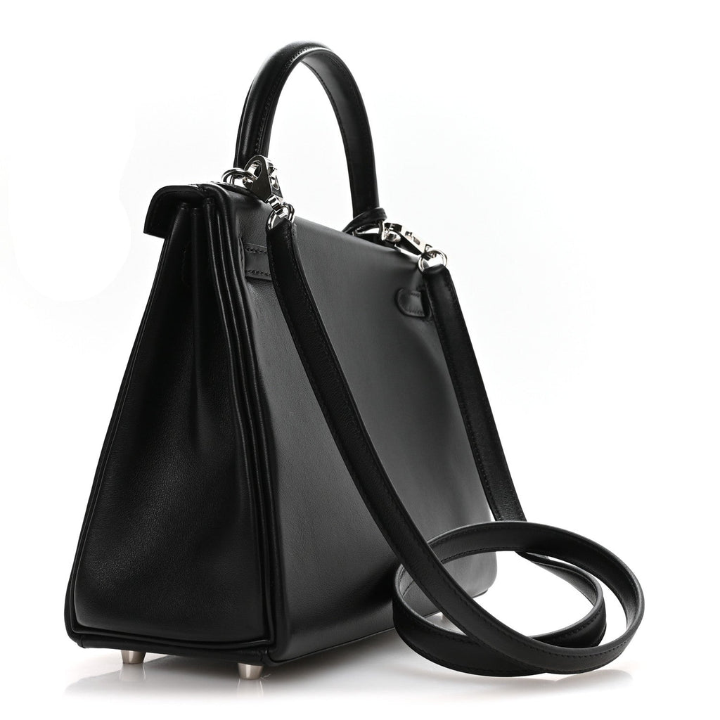 Cheri Calfskin Kelly Retourne 25 Black