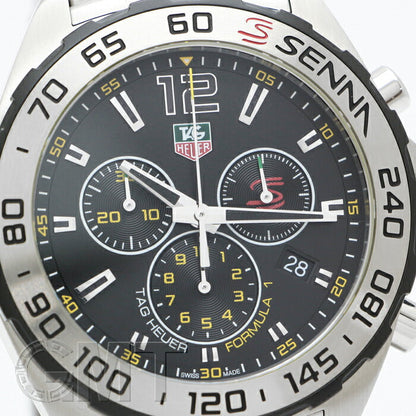 Tag Heuer Formula 1 Senna Limited Edition Chronograph Black Dial Silver Steel Strap Watch for Men - CAZ1013.BA0883