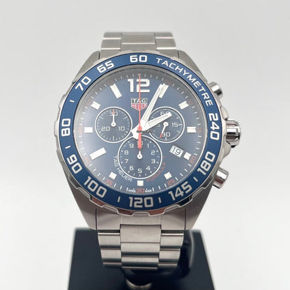 Tag Heuer Formula 1 Chronograph Blue Dial Silver Steel Strap Watch for Men - CAZ1014.BA0842