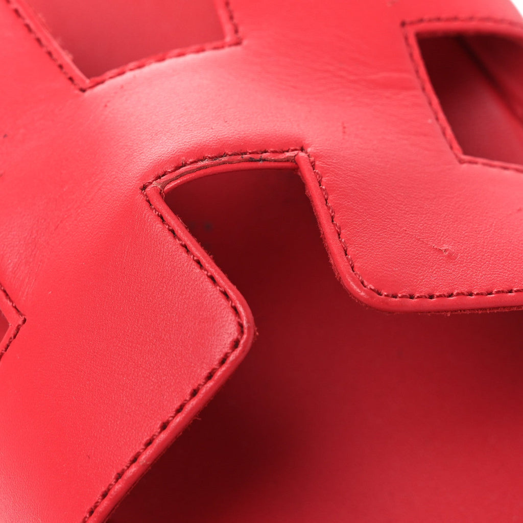 Box Calfskin Oran Sandals 39 Rouge Jaipur