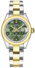 Rolex Datejust 31 Green Floral Diamond Dial Women's Watch 278243-0031