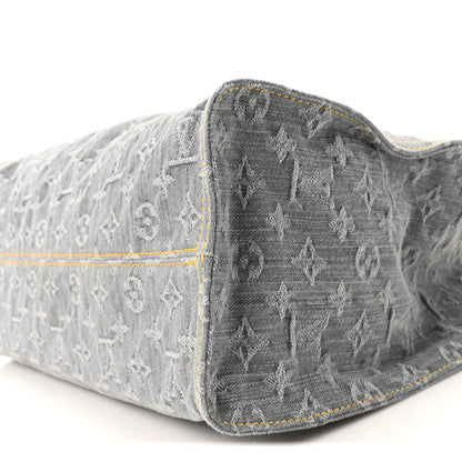 Monogram Denim Onthego MM Washed Gray