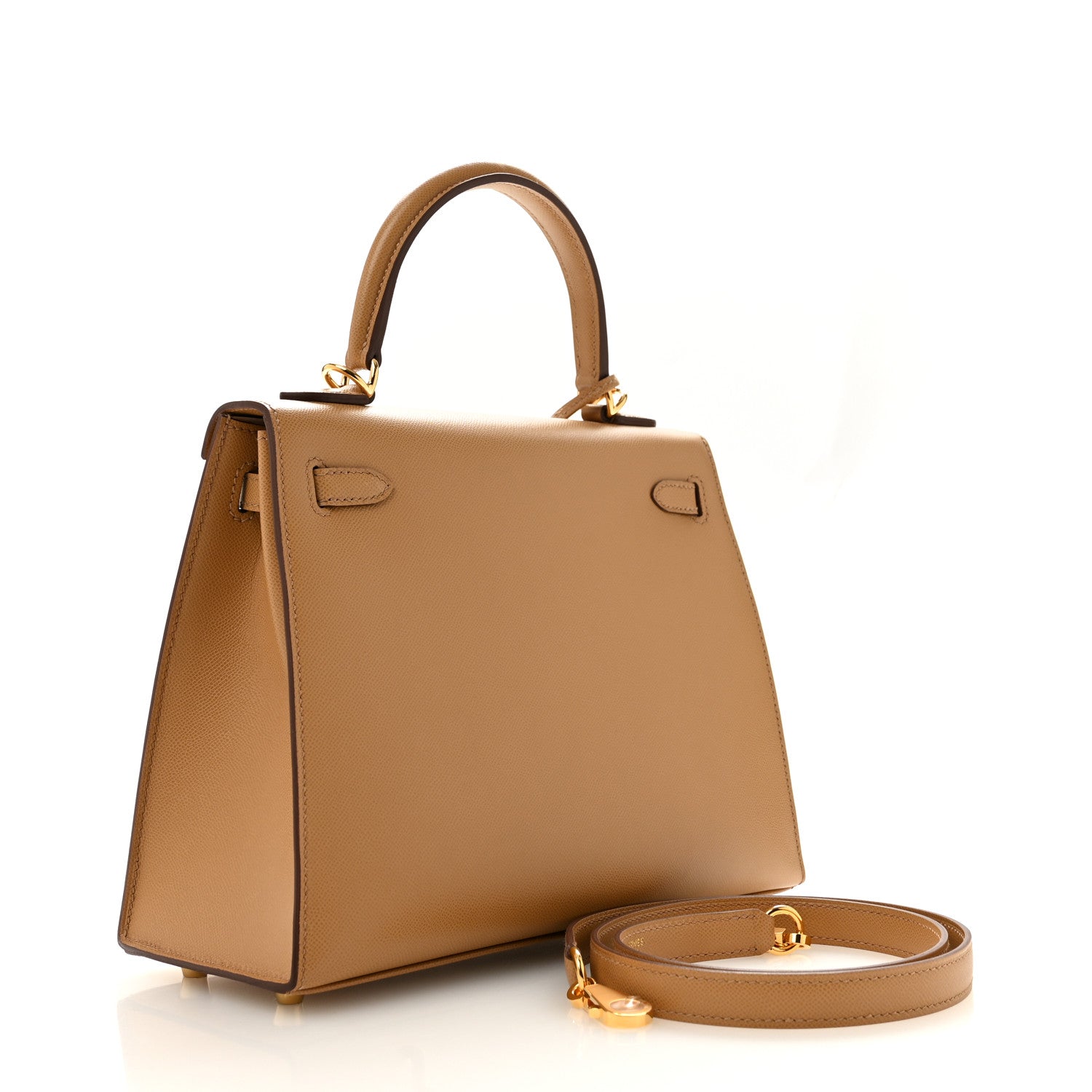 Madame Calfskin Verso Kelly Sellier 25 Biscuit White
