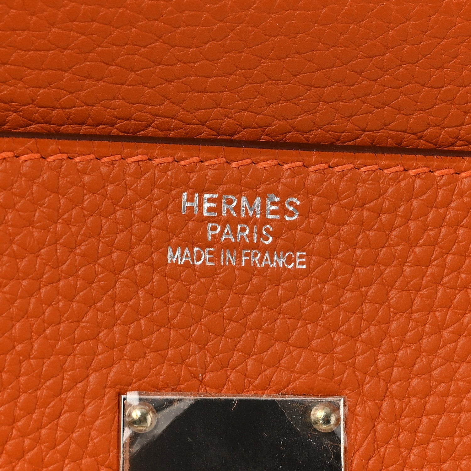 Taurillon Clemence JPG Birkin 42 Orange