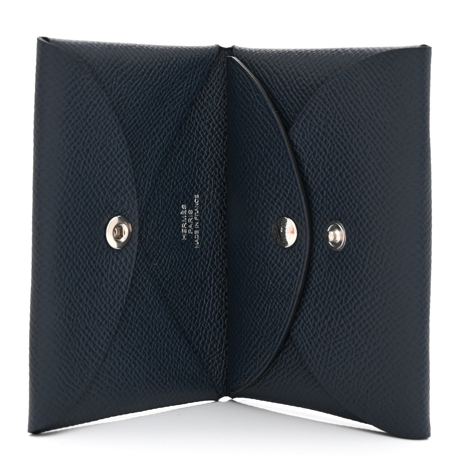 Epsom Verso Calvi Duo Card Case Bleu Indigo