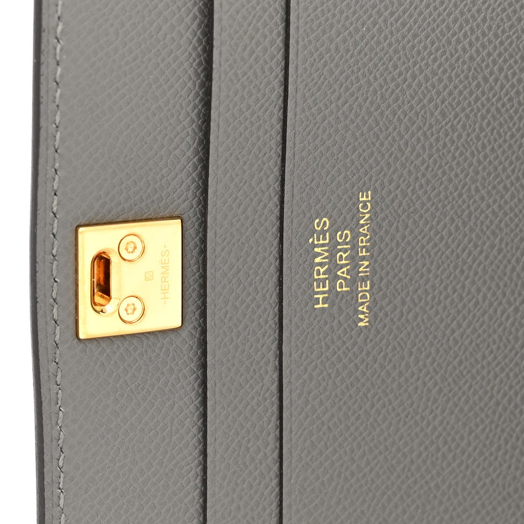 Madame Calfskin Medor Card Holder Gris Meyer