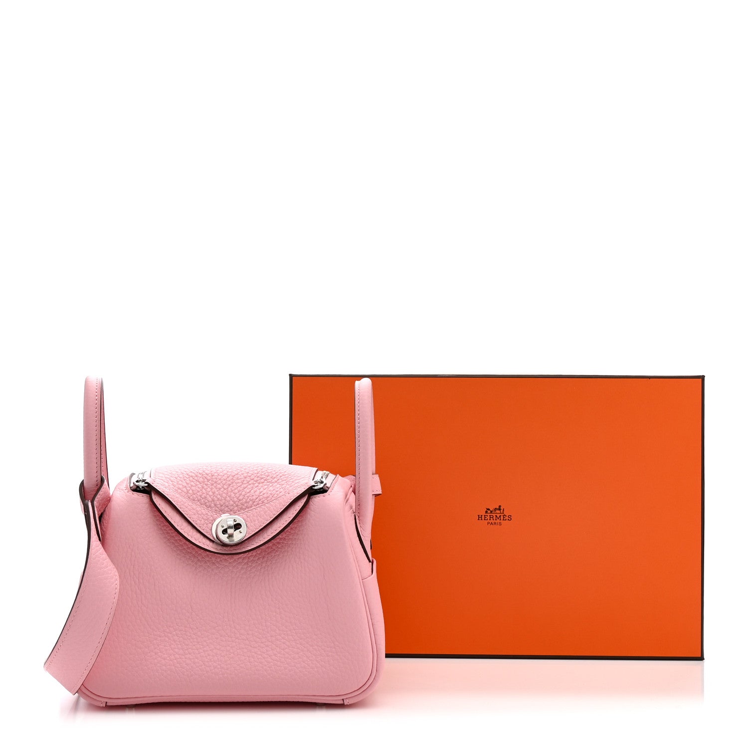 Taurillon Clemence Verso Mini Lindy 20 Rose Sakura Gris Perle