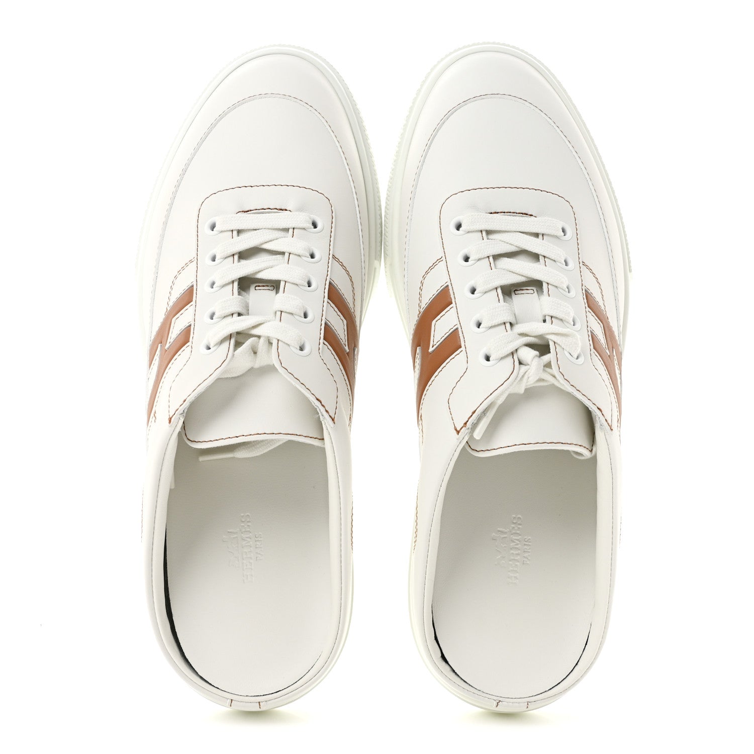 Calfskin Mens Keep Mule Sneakers 42 White Naturel