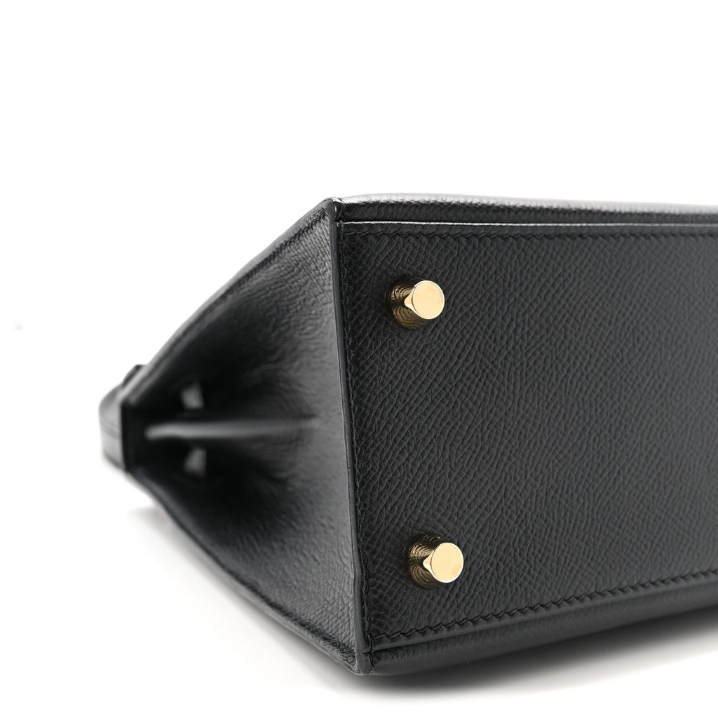 Epsom Horseshoe Kelly Sellier 25 Black Bleu Electrique