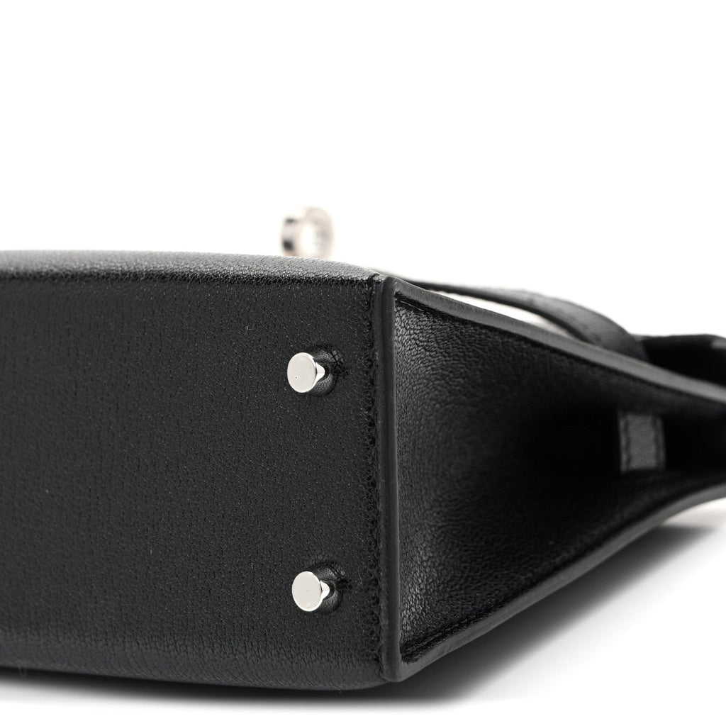 Chevre Chamkila Lizard Mini Kelly Sellier Touch 20 Black Ombre