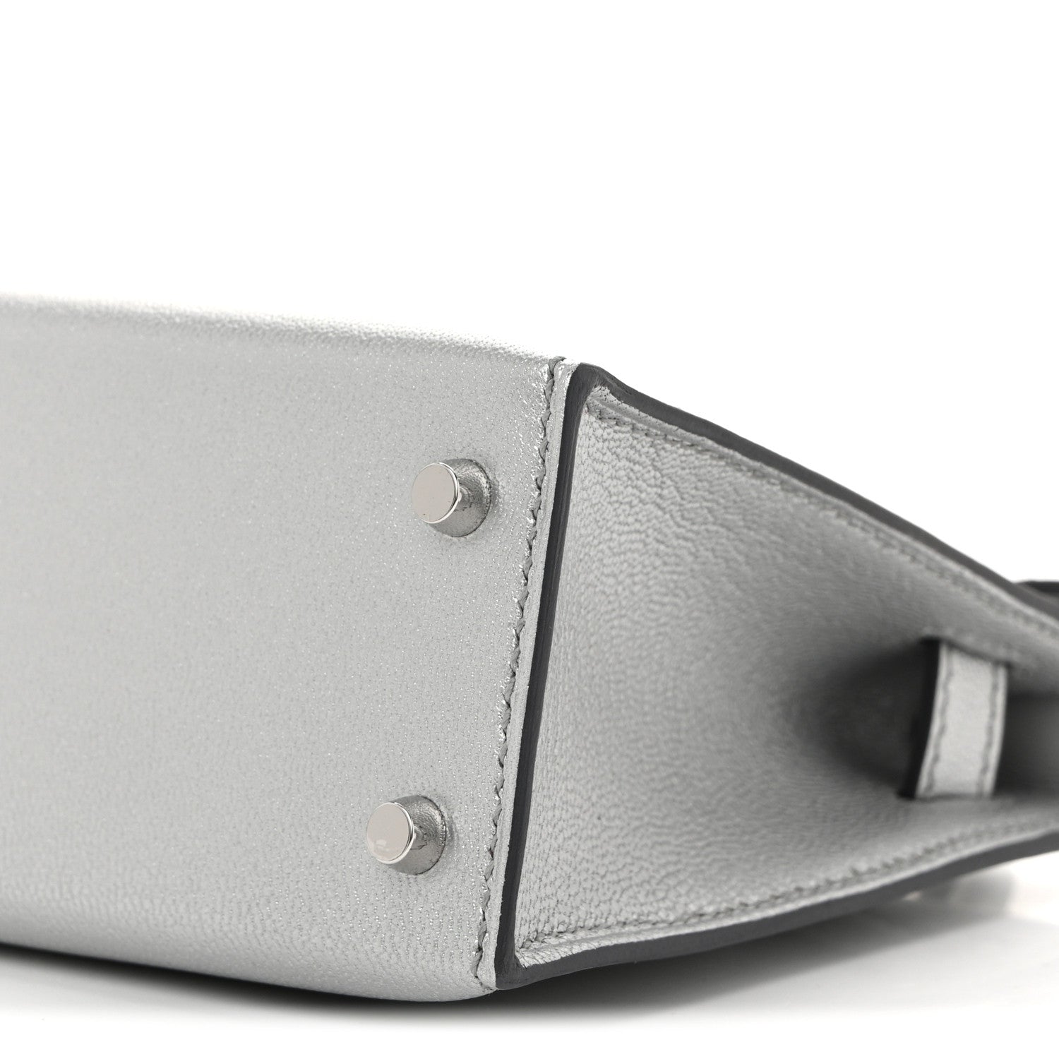 Metallic Chevre Chamkilight Mini Kelly Sellier 20 Argent