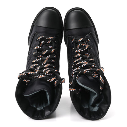 Calfskin Parachute Fresh Ankle Boots Black
