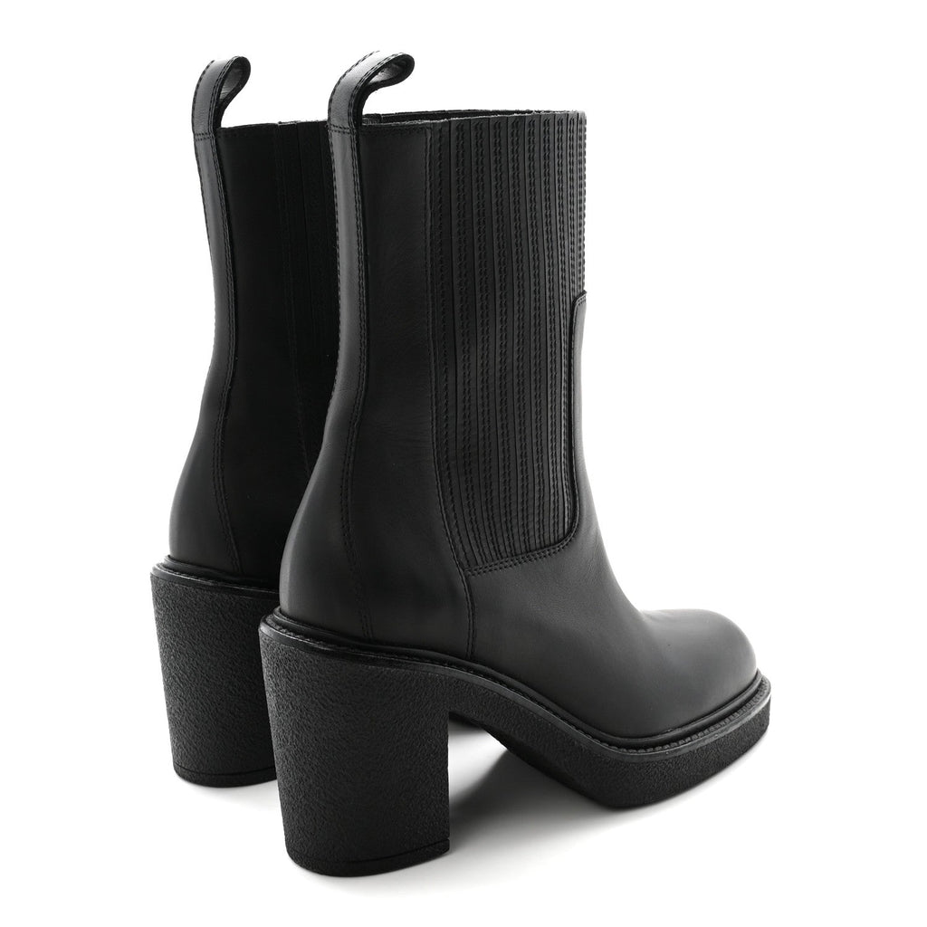 Calfskin Donia 70 Ankle Boots 36 Black