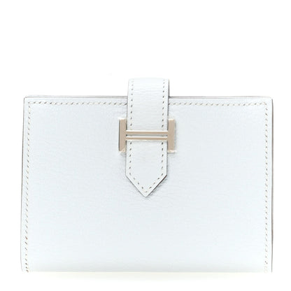 Chevre Mysore Bearn Card Holder Wallet Bleu Brume