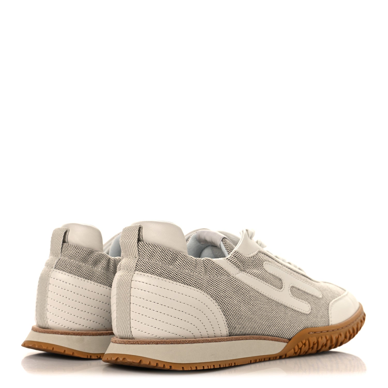H Canvas Nappa Jet Sneakers 38.5 White Prunoir
