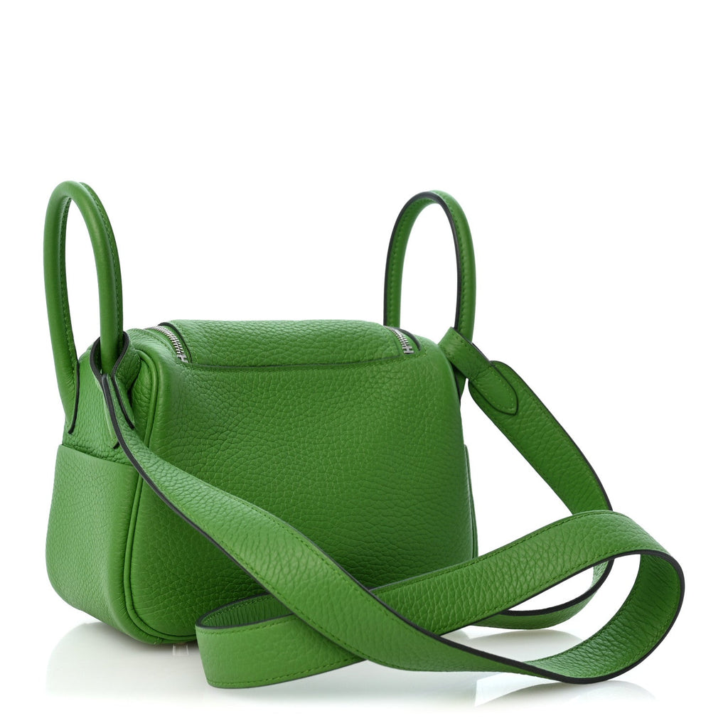 Taurillon Clemence Mini Lindy 20 Vert Yucca