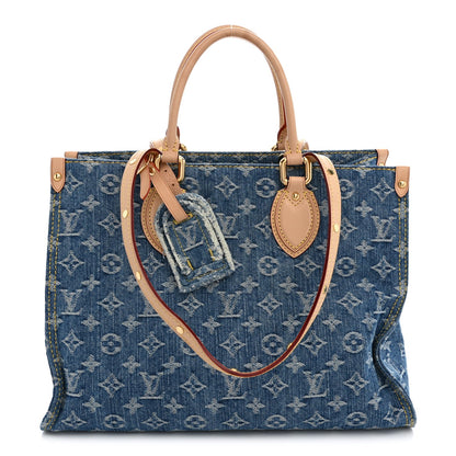 Monogram Denim Onthego MM Blue