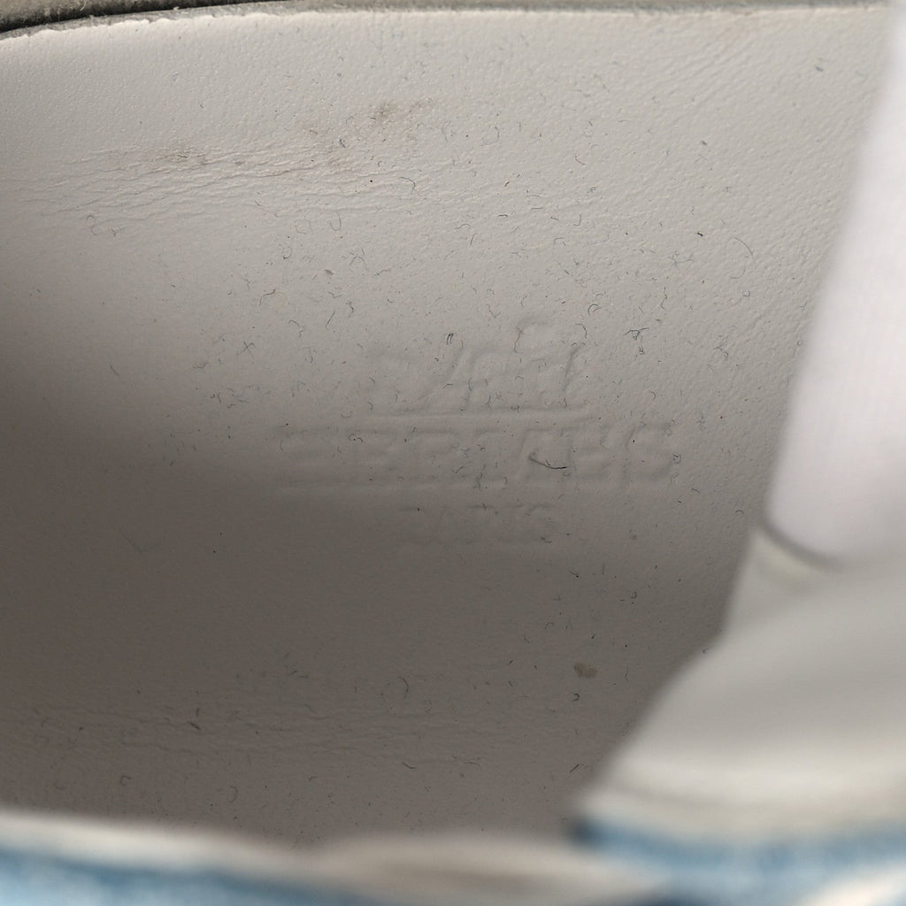 Denim Illico High Top Sneakers 35 Bleu Clair White