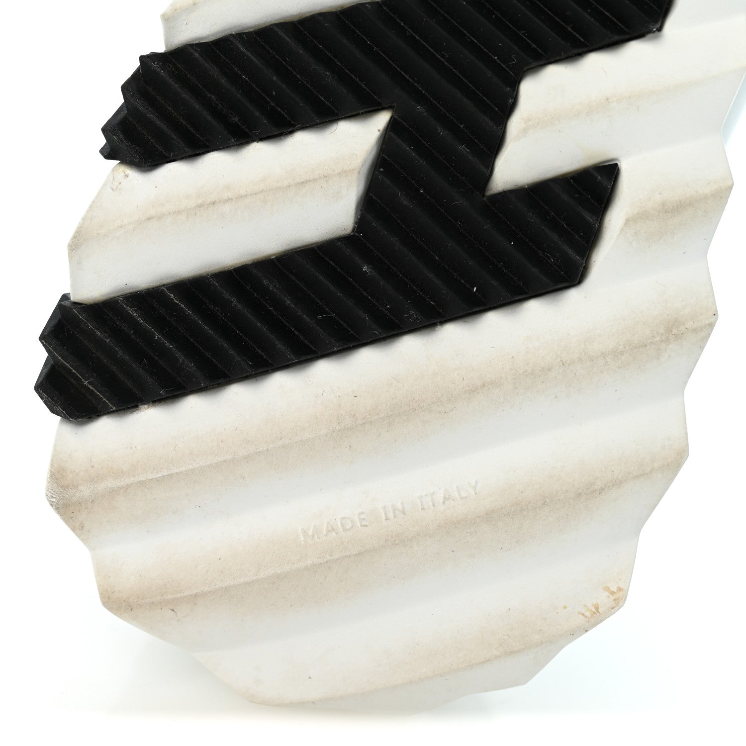 Calfskin Suede Goatskin Bouncing Sneakers 36.5 White Black