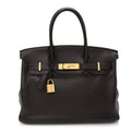 Taurillon Clemence Birkin 30 Chocolate