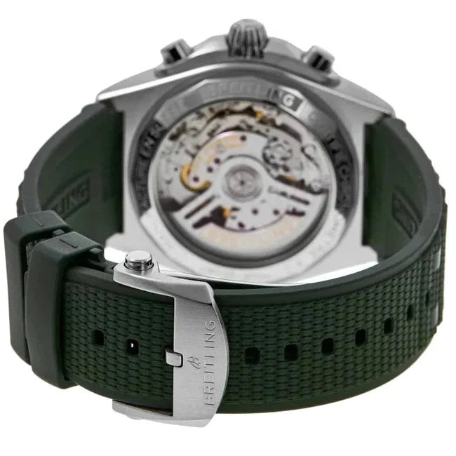 Breitling Chronomat B01 42 Green Rubber Strap Men's Watch AB0134101L2S1