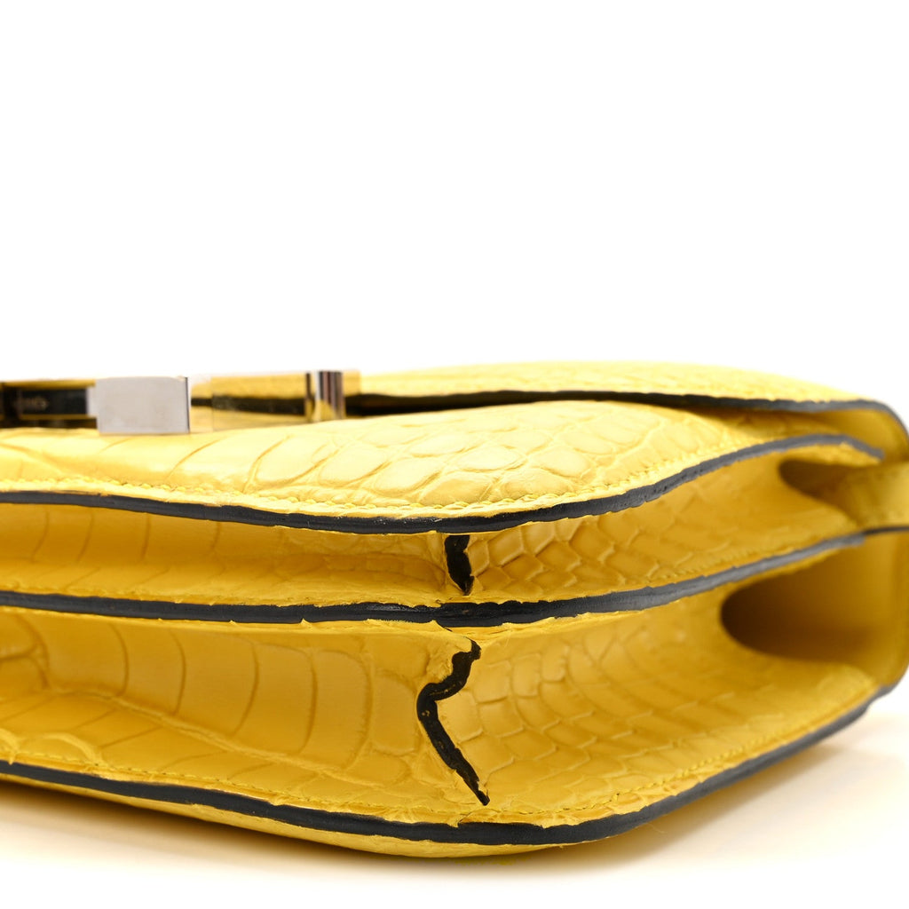 Matte Alligator Constance 18 Mimosa