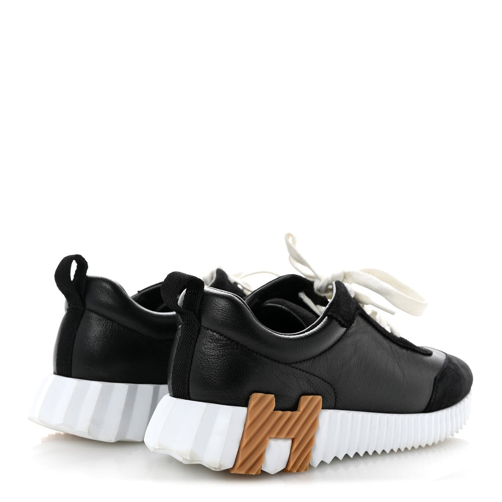 Goatskin Suede Goatskin Bouncing Sneakers 37.5 Black