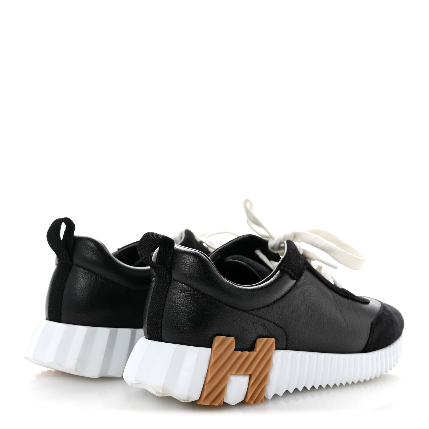 Goatskin Suede Goatskin Bouncing Sneakers 37.5 Black