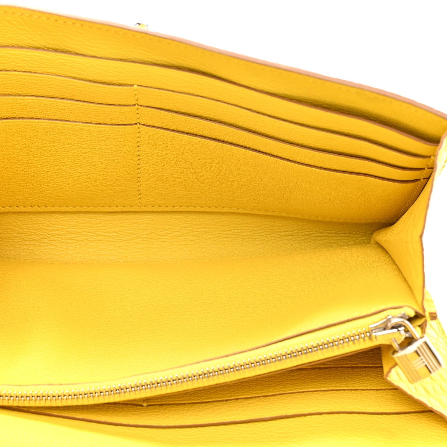 Matte Alligator Kelly Longue Wallet Mimosa