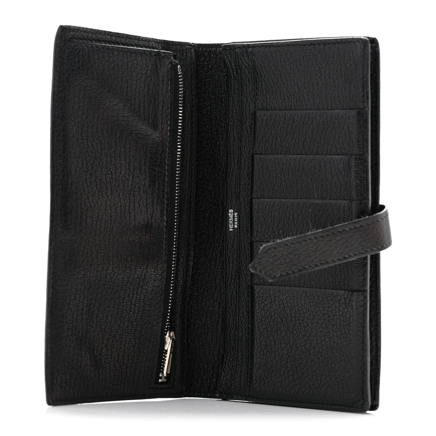 Chevre Mysore Bearn Gusset Wallet Black