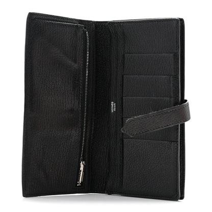 Chevre Mysore Bearn Gusset Wallet Black