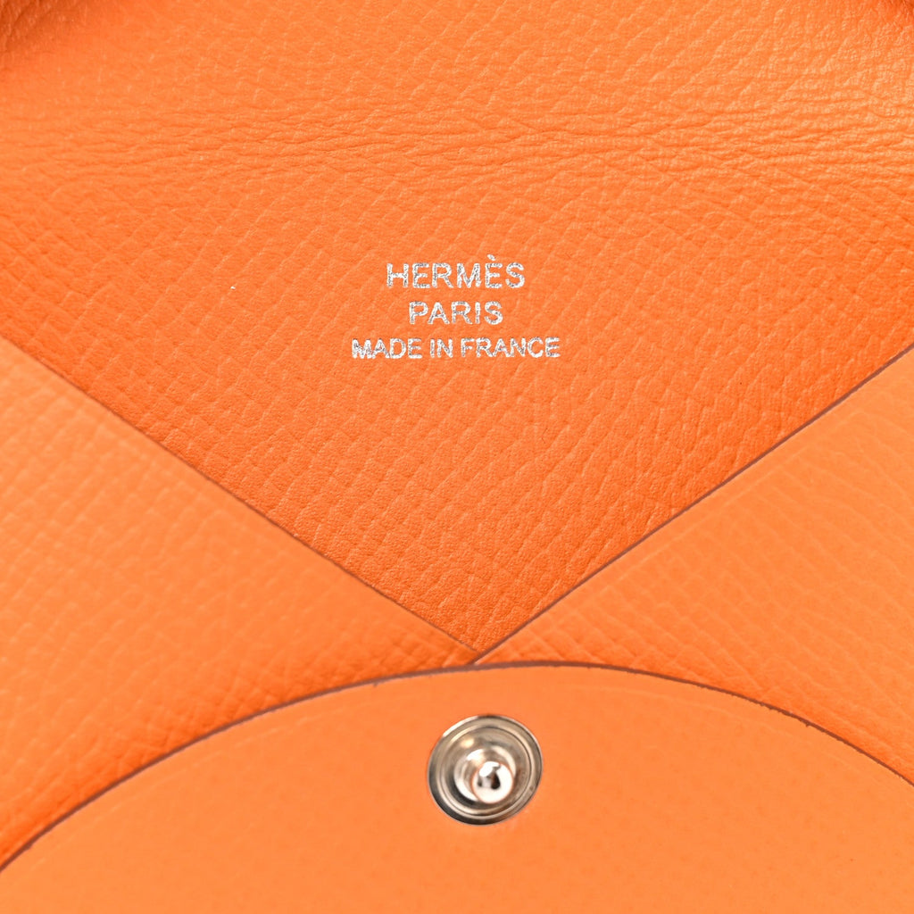 Epsom Calvi Card Case Orange
