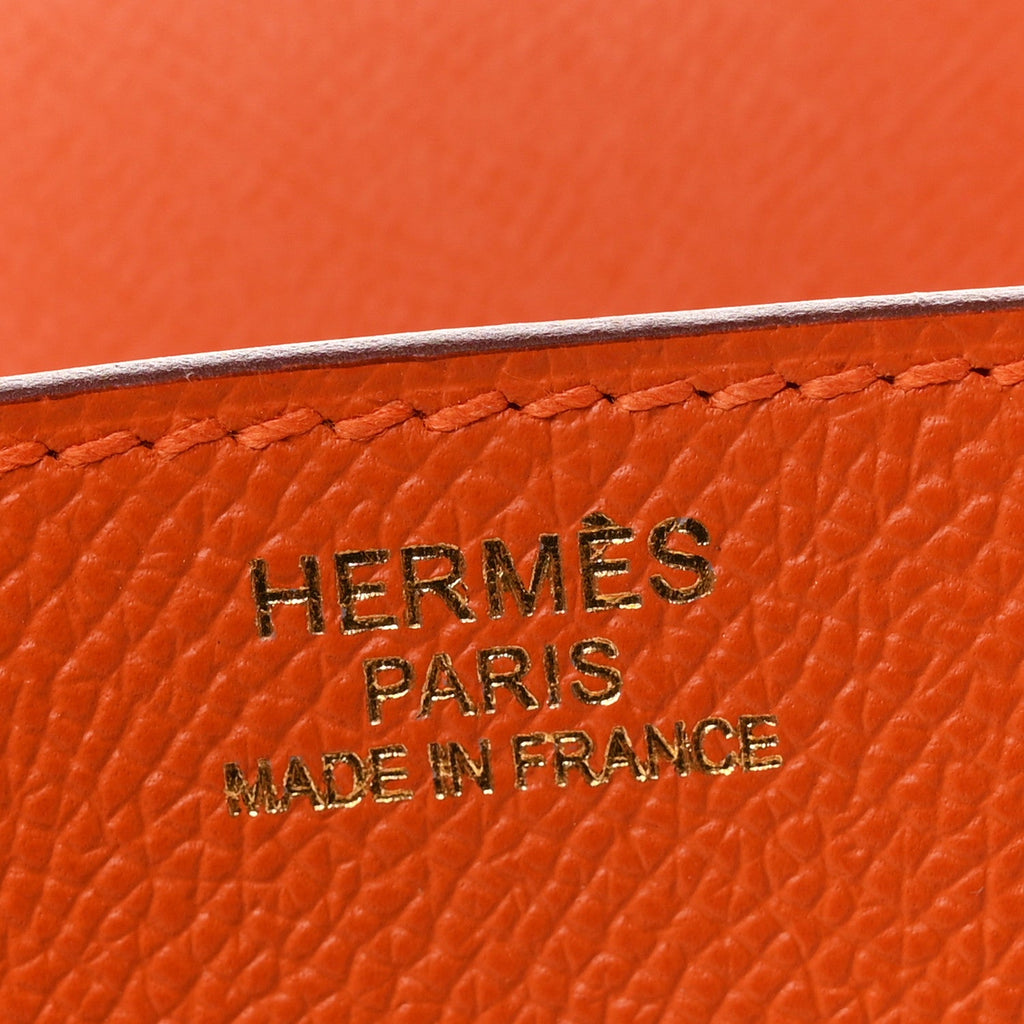 Epsom Birkin 35 Orange