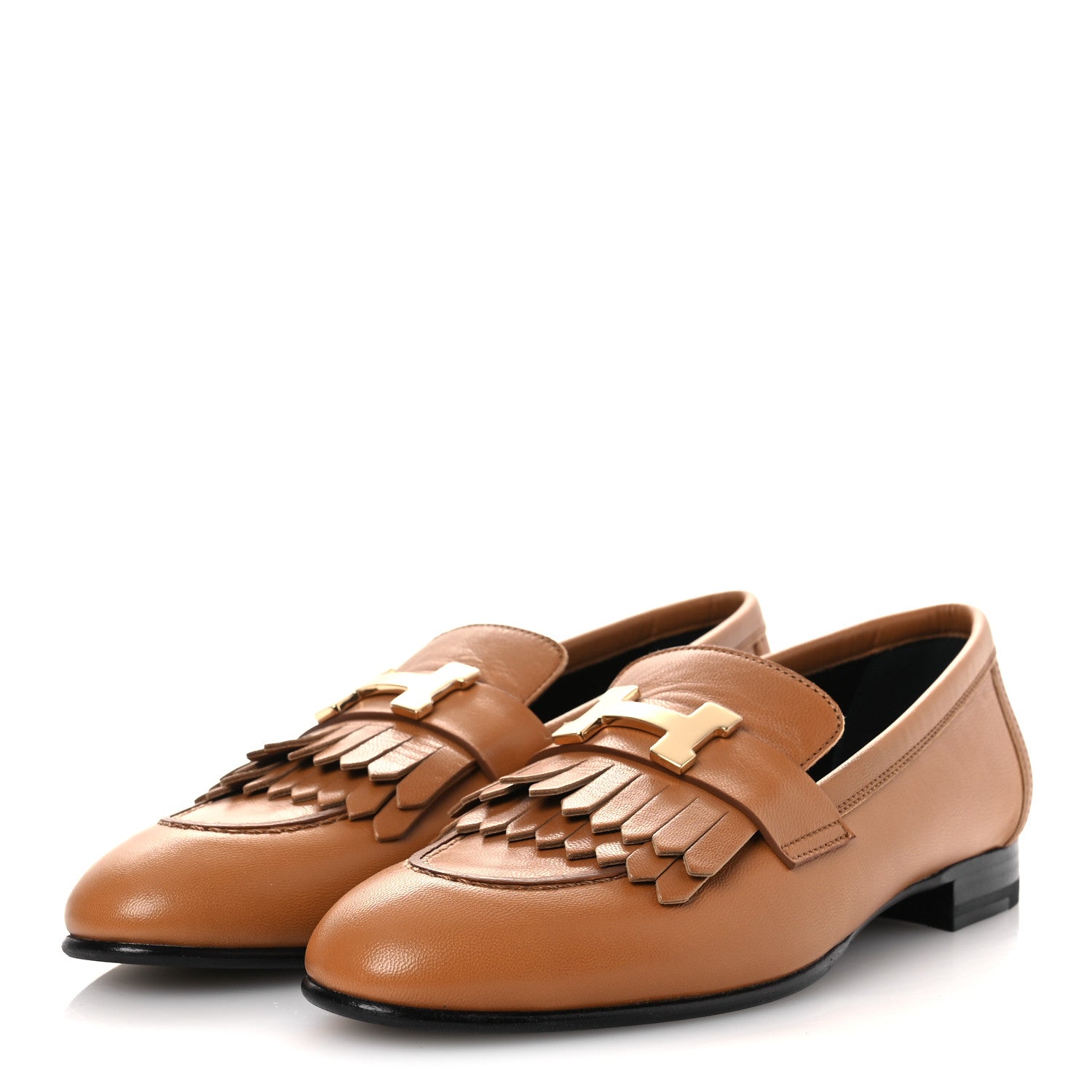 Goatskin Womens Royal Loafers 36 Naturel