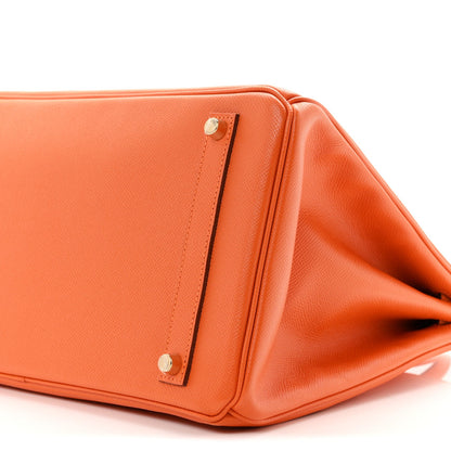 Epsom Birkin 35 Orange