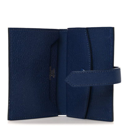 Chevre Mysore Mini Bearn Wallet Bleu Saphir