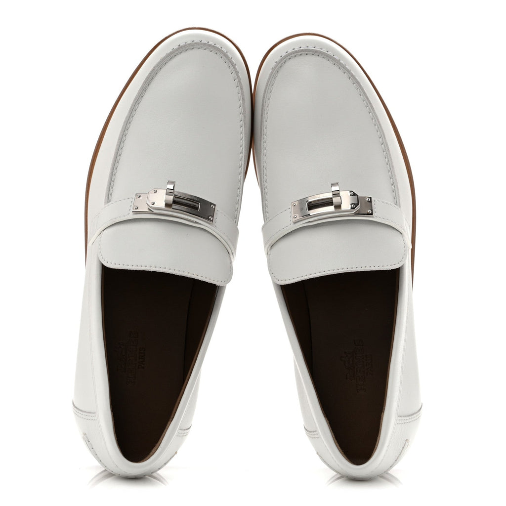 Calfskin Womens Destin Loafers 36 White