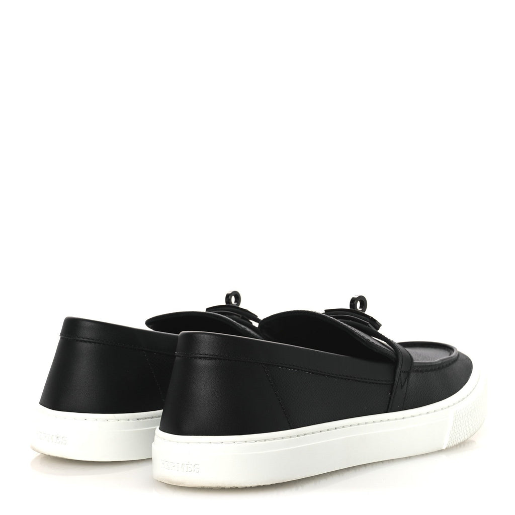 Calfskin Game Slip On Sneakers 39.5 Black
